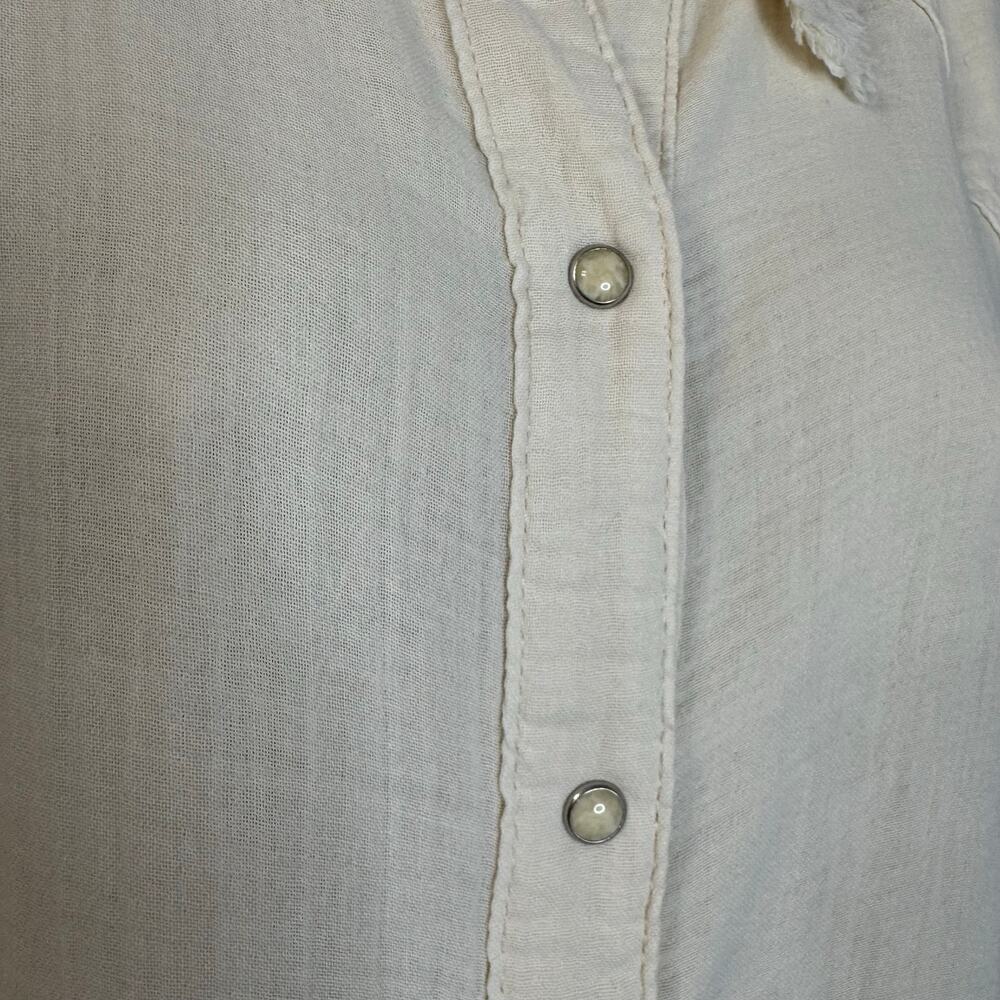 Wrangler x Lainey Wilson Gauzy Dip-Dye Western Snap Shirt Rodeo Rancho Women's L - Picture 10 of 15